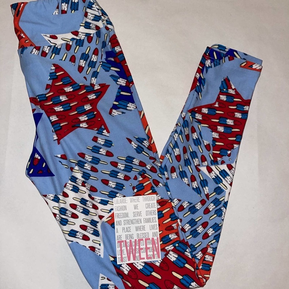 LuLaRoe 4th of July Tween Leggings